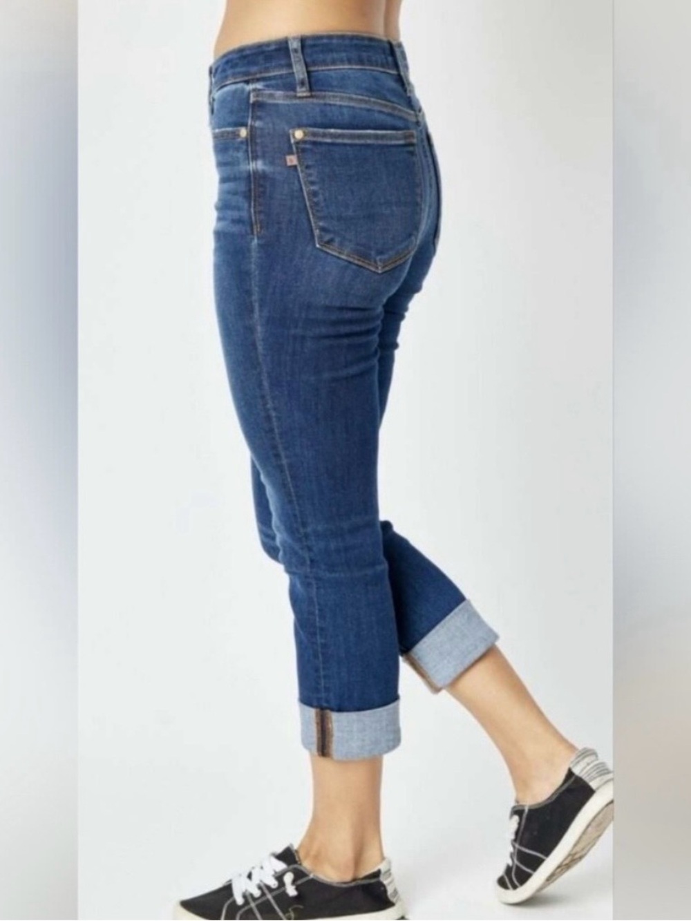 Judy Blue Dark Blue Cropped Capri Jeans - Picture 2 of 11